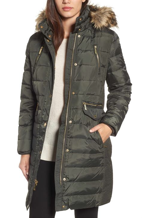 michael kors winterjacke damen grau|Michael Kors winter jacket women.